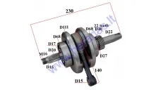 Crankshaft for 150cc  162FMI ATV quad bike Bashan, Kingway, Eagle, Motorsport, Loncin, Shineray