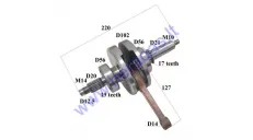 Crankshaft for 190cc ATV quad bike ZS190 W190