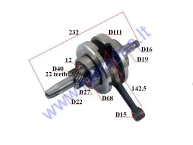 Crankshaft for 200cc ATV quad bike