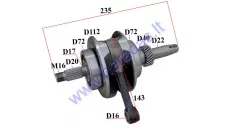 Crankshaft for 250cc ATV quad bike ATV 250 ST-9E, BS250S-5