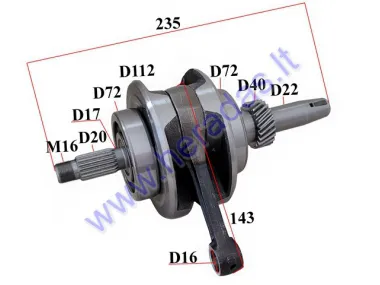 Crankshaft for 250cc ATV quad bike ATV 250 ST-9E, BS250S-5