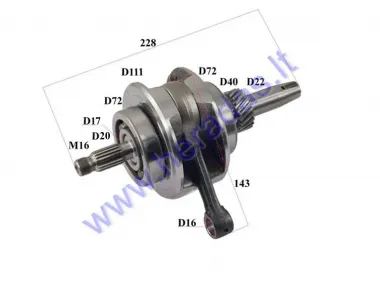 Crankshaft for 250cc ATV quad bike, motorcycle zongshen cg250 250cc