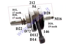 Crankshaft for 250cc cross enduro motorcycle Zuumav CB250