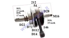 Crankshaft for 250cc cross enduro motorcycle Zuumav CB250