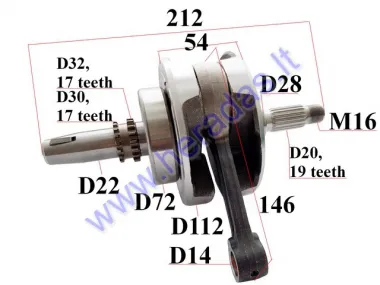 Crankshaft for 250cc cross enduro motorcycle Zuumav CB250