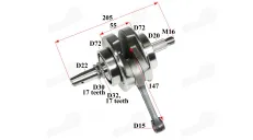 Crankshaft for 250cc motocross motorcycle WITH ENGINE ZS169FMM CB250CC