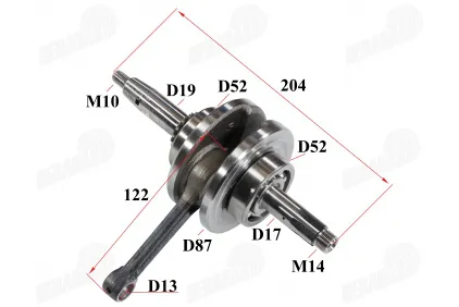 Crankshaft 50CC 70CC 4T engine for motorcycle, moped fits CHAMP DELTA, CHAMP MONTANA