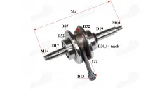 Crankshaft for 50-80cc moped 139FMB