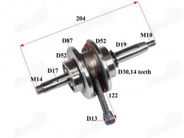 Crankshaft for 50-80cc moped 139FMB