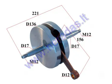 CRANKSHAFT FOR 125CC MOTORCYCLE WSK 2T