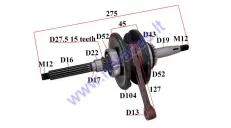 Crankshaft for 125cc scooter PIN13 YAMAHA Cygnus