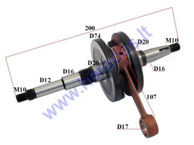 Crankshaft for 50-80cc scooter Honda Dio AF27 AF28, Kymco ZX,Sym