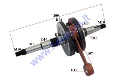 Crankshaft for 50-80cc scooter Honda Dio AF27 AF28, Kymco ZX,Sym