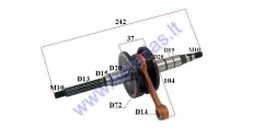Crankshaft for 50-80cc scooter Minarelli Horizontal  2T PIN10 13mm
