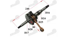 Velenas alkūninis motorolerio 50cc APRILIA SR50 SUZUKI KATANA MORINI LC 1999-2006