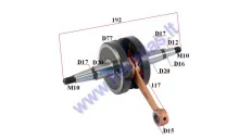 CRANKSHAFT FOR SCOOTER Derbi Senda 50cc STD Taivan