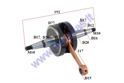 CRANKSHAFT FOR SCOOTER Derbi Senda 50cc STD Taivan