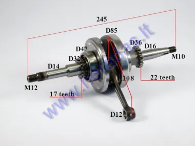Crankshaft for 50cc scooter GY6
