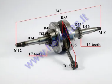 Crankshaft for 70-80cc scooter GY6