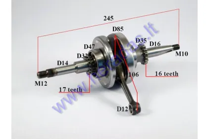 Crankshaft for 70-80cc scooter GY6