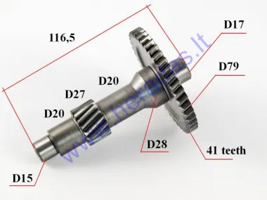 Velenas greičių dėžės keturračio motociklo 200cc GY6