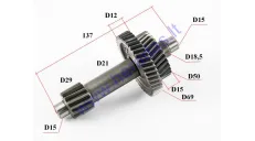 Gearbox drive shaft/ middle shaft for quad bike
