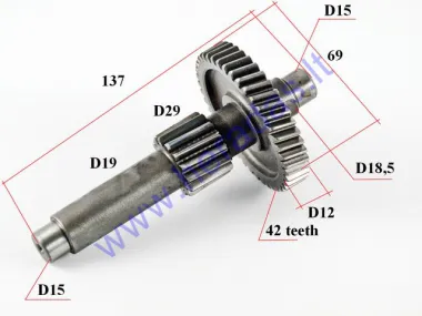 Velenas greičių dėžės keturračio motociklo 200cc GY6