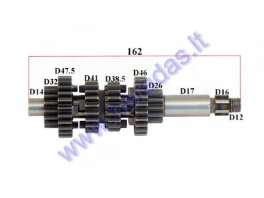 GEARBOX MAIN DRIVE SHAFT FOR SCOOTER WITH Minarelli AM6 ENGINE