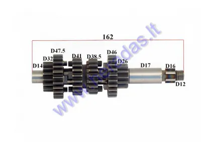 GEARBOX MAIN DRIVE SHAFT FOR SCOOTER WITH Minarelli AM6 ENGINE