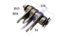 Gear selector drum and forks for motorcycle 190cc ZS190 W190 5 gear box