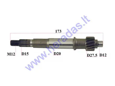 Transmission gear shaft ATV for quad scooter L173 GY6 200CC