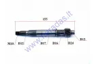 Transmission gear shaft for scooter L155 GY6 50cc