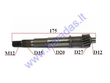 Transmission gear shaft for scooter L175