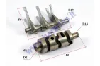 Gear shift drum assembly (with forks) for ATV quad bike