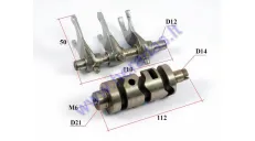 Gear shift drum assembly (with forks) for ATV quad bike