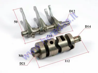 Gear shift drum assembly (with forks) for ATV quad bike