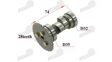 Velenėlis paskirstymo keturračiui motociklui 110cc