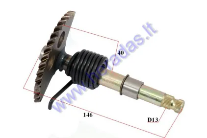 Kickstarter spindle for scooter L146 GY6