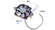 Cooling fan for ATV quad bike 2-hole mounting