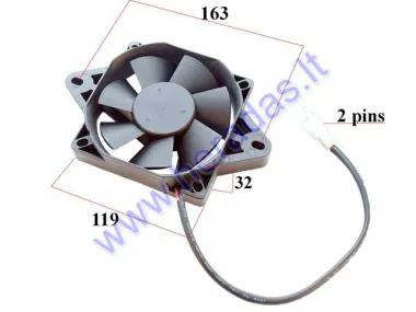Cooling fan for ATV quad bike 2-hole mounting