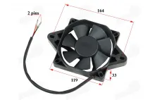 Cooling fan for ATV quad bike 2-hole mounting