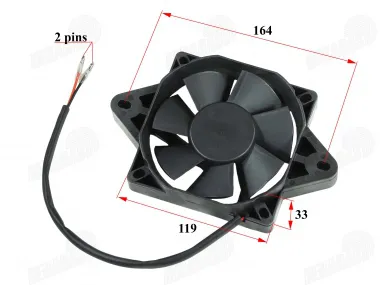 Cooling fan for ATV quad bike 2-hole mounting