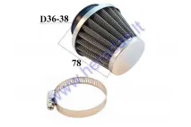 Wire mesh sports air filter for motorcycle, quad bike D35-39 straight