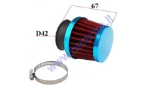 Wire mesh sports air filter for motorcycle, quad bike D42 straight