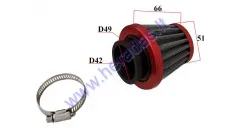 Wire mesh sports air filter for motorcycle, quad bike