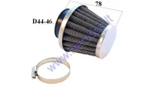 Wire mesh sports air filter for motorcycle, quad bike  D44-46 straight