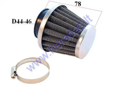 Wire mesh sports air filter for motorcycle, quad bike  D44-46 straight