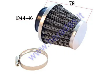 Wire mesh sports air filter for motorcycle, quad bike  D44-46 straight