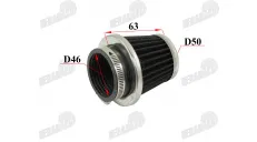 Vielinis sportinis oro filtras motociklui, keturračiui D46 tiesus