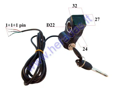 Voltmeter for electric scooter Ultron with ignition lock